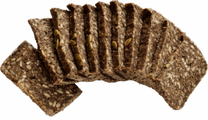 Skiver af Laura's glutenfrie, laktosefrie og veganske grovbrød